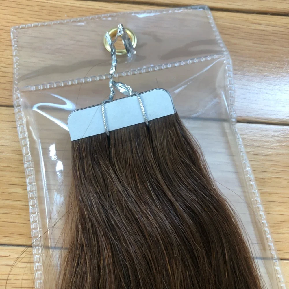 ✨ 22” #4 MEDIUM BROWN HUMAN HAIR TAPE INS 🔥1 PACK